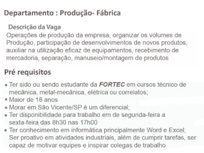 Produção - Fábrica